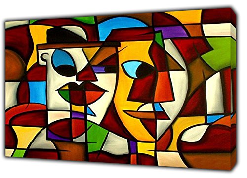 Toile Picasso cubisme pour raviver un mur blanc salon encadrée