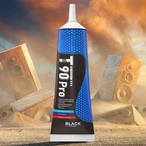 Speaker Glue, Black Sealant Precision Application, Strong Bonding Speaker Equipment, Audio Speakers Repair Sealant, for Men Women Adults Electronics Speakers Repair and Assembly
