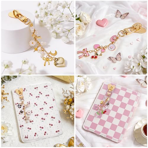 SESENSE Charm Chains for Kindle, E-Reader Accessories Bookish Charms for Book Lovers, Compatible with Kindle/E-Reader, Pink Shell