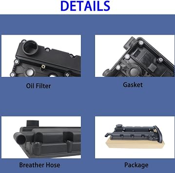 Zonto Engine Valve Cover with Gasket for Buick Excelle 2004-2016 for Chevy Lefeng 2006-2011 for Lepin 2006-2010 96353002 96415422 96473698