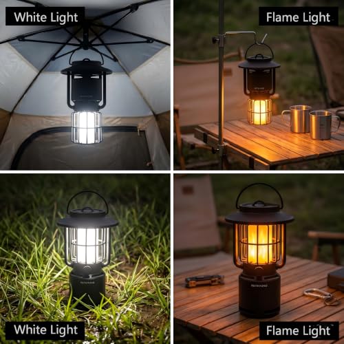 RETEYUNG Outdoor Bluetooth Speakers Waterproof with Atmosphere Light,Gifts for Men Women Dads,10W Wireless Portable Speaker with LED Flickering Torch Lights for Camp/Patio/Pool/Yard/Home Decor(2 Pcs) - image 2