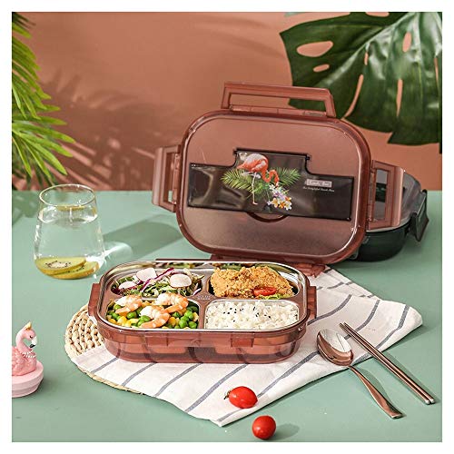 Boîte à bento Boîtes à bento à conservation de la chaleur polyvalentes et étanches à la chaleur Couvercle hermétique en acier inoxydable Boîtes à lunch sûres et portatives réutilisables portables adap Cover