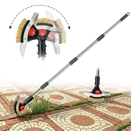 Crack Weeder Tool for Driveway & Patio, Crevice Weeding Tool with Long Handle, Stainless Steel Weed Remover for Sidewalk, Garden, Lawn