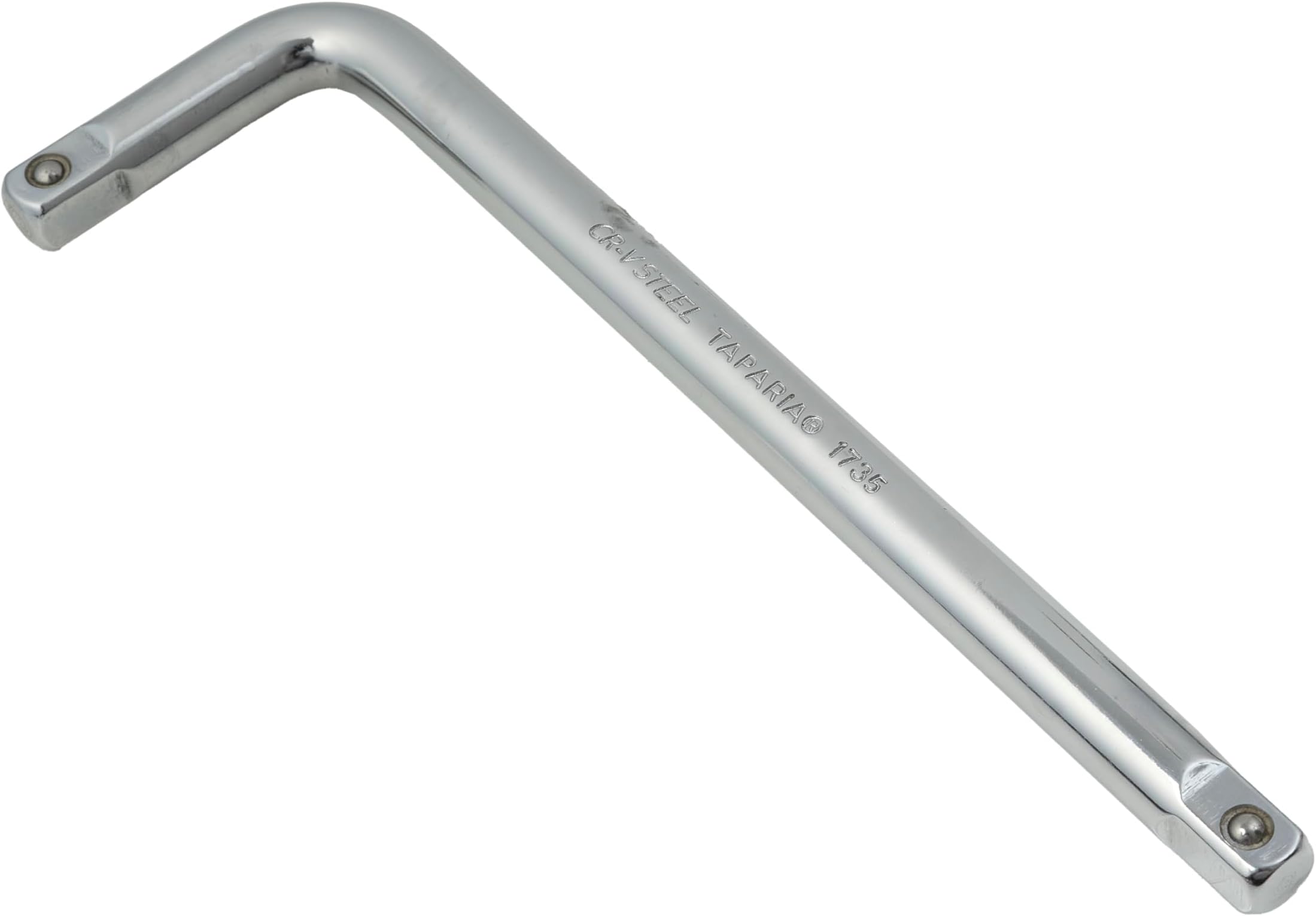 Angle Handle Socket Wrench Accessory (1735)-Enhanced Leverage Design for Stubborn Fasteners-Compatible with 1/4", 3/8", 1/2" Drive Sizes-Chrome Vanadium Steel-Heavy Duty Applications