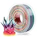 SUNLU Rainbow PLA Filament 1.75mm 3D Printer Rainbow Filament, Multicolor PLA Filament for 3D Printers and 3D Pens,1kg per Spool