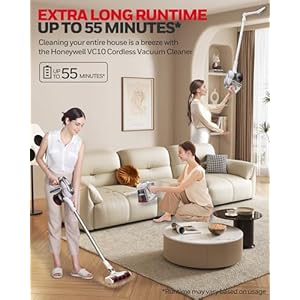 Honeywell VC10 Aeromax Elite Cordless Vacuum Cleaner 8 in 1 Vacuum Cleaners for Home Anti Tangle Stick Vacuum for Pet Hair HardWood Floor Carpet 55min Runtime125AW Suction55 lbs Lightweight