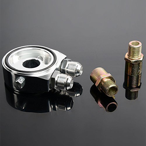 Pit66 19 Row An10-10An Universal Engine Transmission Oil Cooler Kit + Oil Filter Relocation Kit High Performance #TOP2