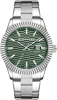 Giordano Luxurious Analog Formal Watch for Men - Textured dial with Date Magnifier Glass and Solid Stainless Steel Strap -GZ-50115