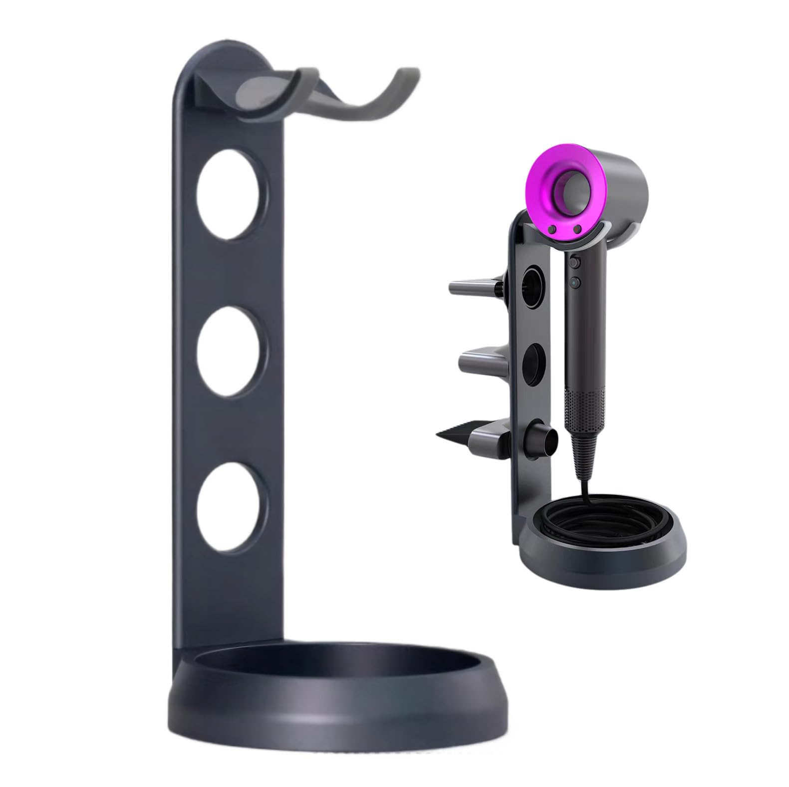 美品　ダイソン ドライヤー スタンド&アタッチメント付 ブラック 楽天市場】ダイソン ドライヤースタンド ドライヤーホルダー