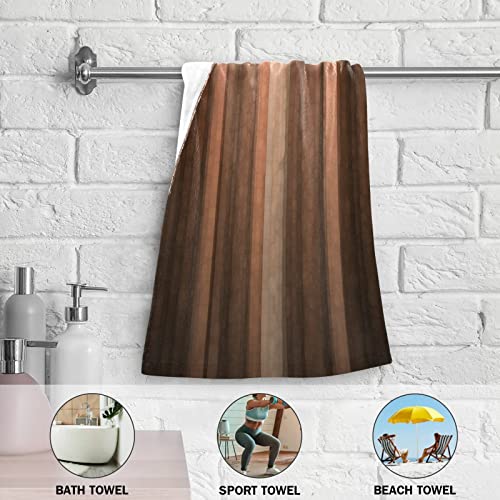 Aiyooler Hand Towels For Bathroom Set Of 2 Brown Earth Orange Copper And Pale Peach Abstract Cool Glass And Vintage Stripe Design Soft Absorbent Small Bath Towels Decorative Towel For Gym,Spa 28X14In #TOP5