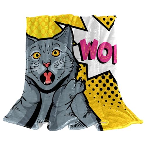Couverture lit chat surprise pour éliminer les frissons sur le canapé
