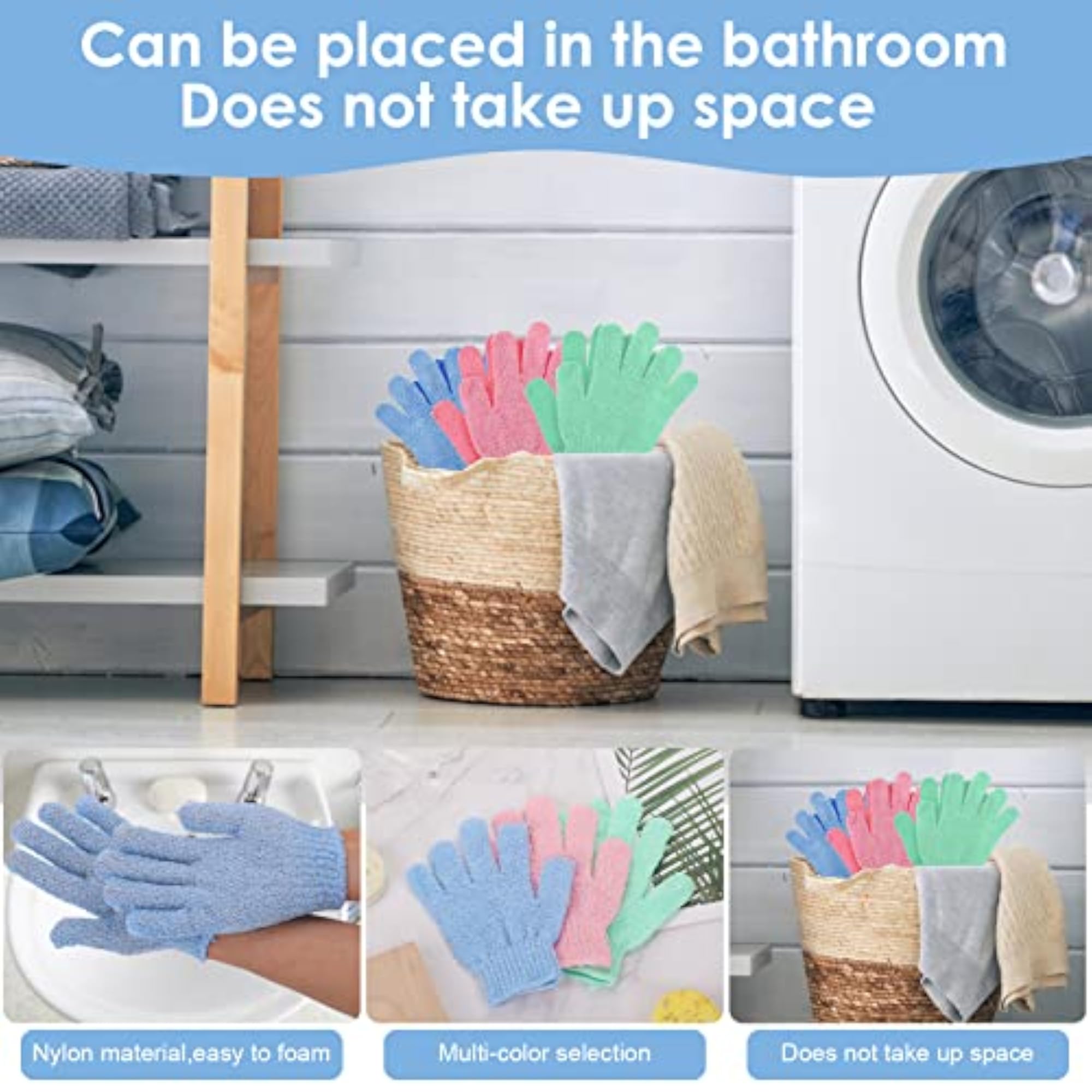 Heavy Exfoliate Mitts Bath Gloves for Scrubbing