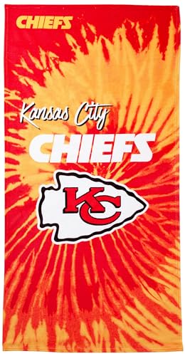 Image of NORTHWEST NFL Kansas City Chiefs Unisex-Adult Beach Towel, 30 inch x 60 inch, Psychedelic (Pack of 6)