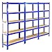 Monster Racking Oferta ekonomiczna 3 x regały T-Rax, regały o wysokiej wydajności, regał magazynowy do garażu, regał stalowy regał przemysłowy, regał warsztatowy, regał wtykowy, regał metalowy, 100%