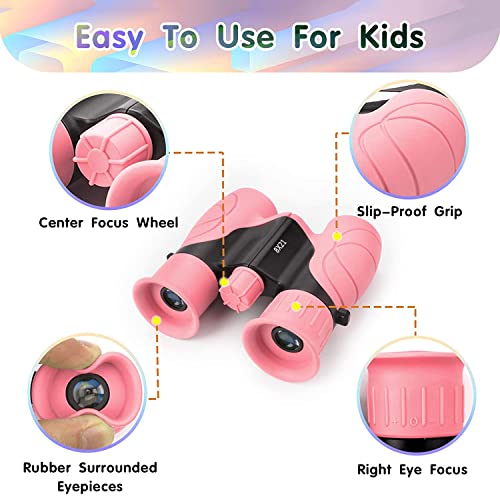 Binoculares para niños 8x21 alta resolución para observación de aves miniatura 4
