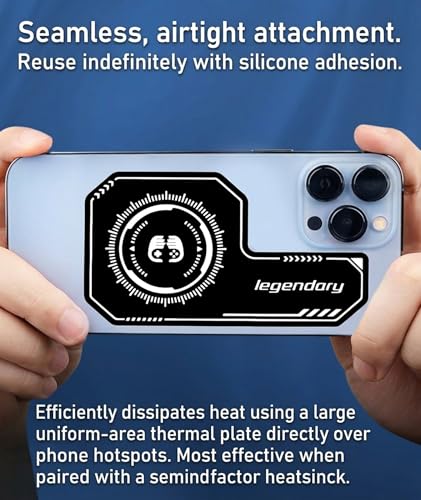 Image of 2-3PCS Cooling Pad, Cooling Pad for Mobile, Mobile Cooler, Phone Cooler for Extended Gaming Sessions, Phone Cooler for Heavy Smartphone Usage (2pcs(Black) B)