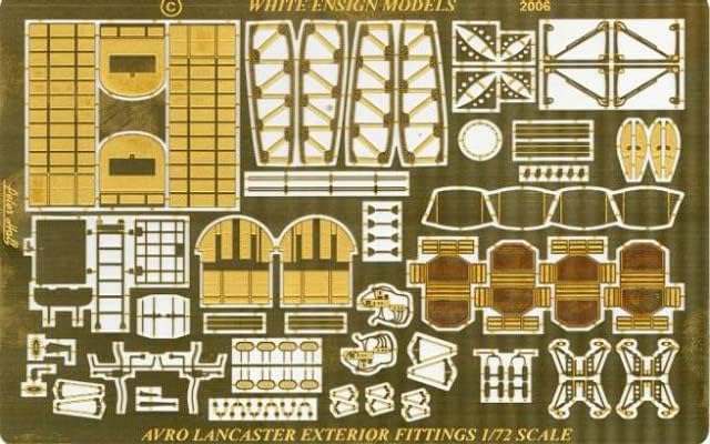 White Ensign Models 1/72 Avro Lancaster Exterior Details Photoetch Enhancement Parts