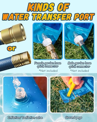 image for Spring Water Slip and Water Slide, 32FT Lawn Slip n WaterSlide for Kid