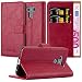 Produktbild Cadorabo Hülle für LG G6 in Wein ROT  Handyhülle mit Magnetverschluss, Standfunktion und Kartenfach  Case Cover Schutzhülle Etui Tasche Book Klapp Style