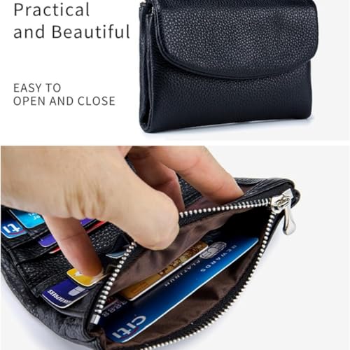 Joyfullygo Wallet, Leather Unisex Leather Purse with Credit Card Holder Coin Holder Cash Slots Waterproof Large Capacity (color 2)4