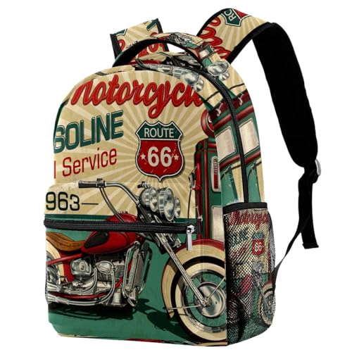 Sac de voyage décontracté style moto rétro pour les sorties des adolescentes
