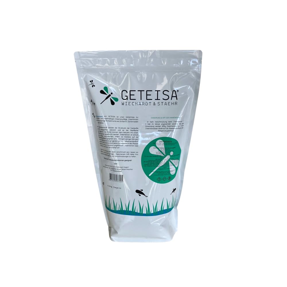 Zisternenrein 5 kg - Effektiver Wasseraufbereiter für Zisternen und Regenwassertanks, Schnelle Pflege, Entfernt Sedimente, Aktivsauerstoff, Geruchsneutral, Umweltschonend, Made in Germany