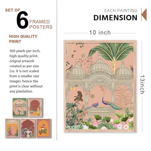 Image of NoWorries Wall decor Paintings for living room - Premium Modern art Wall Poster Paintings for Home Decoration (Pattern-Minimal art) Set of 6 (10x13 inches, ART ATTACK-4)