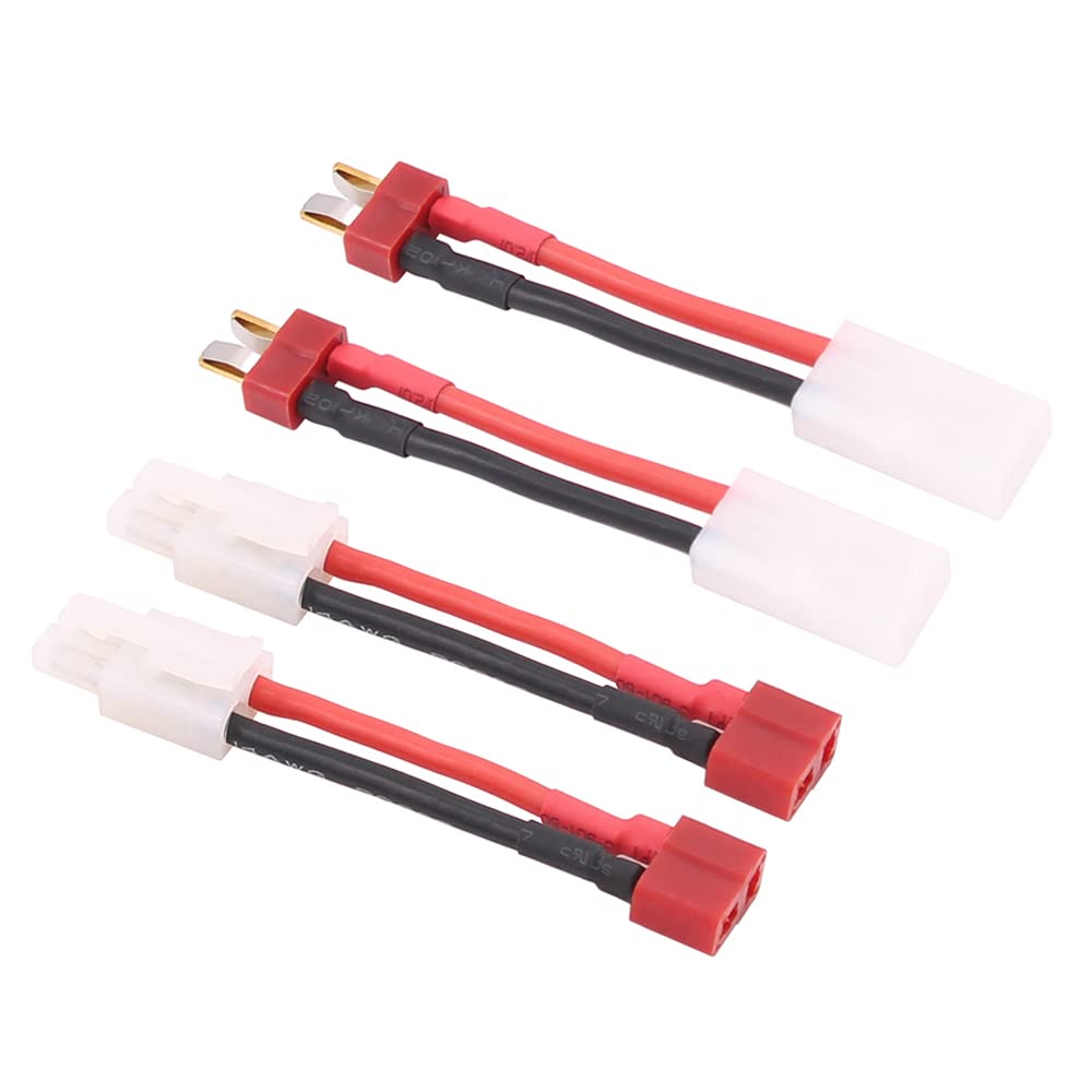 4pcs T-Plug Deans Style to Big Tamiya Male Female RC Connector Adapter with 14awg 2inch Wire(E04-4)-image-24