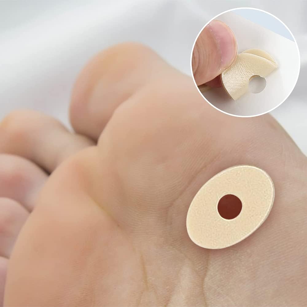 MGUTOD Soft Foam Callus Cushions Round - Corn Cushion Pads Self Stick Adhesive 75 Count Sticker Callus Pads Reducing Rubbing Cushions for Pain Relief Toes (Beige) : Health & Household