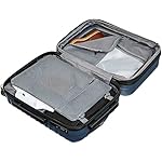Amazon Basics 21-inch Carry On Luggage, Suitcase With Wheels (8 Spinner Wheels), TSA Lock, Expandable Capacity, Interior Divider and Pocket For Dry and Damp Clothes, Navy Blue - Image 3