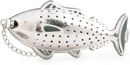 Miniatura 9 de Kikkerland mono infusor de té y charola de goteo, Tubo, Transparente