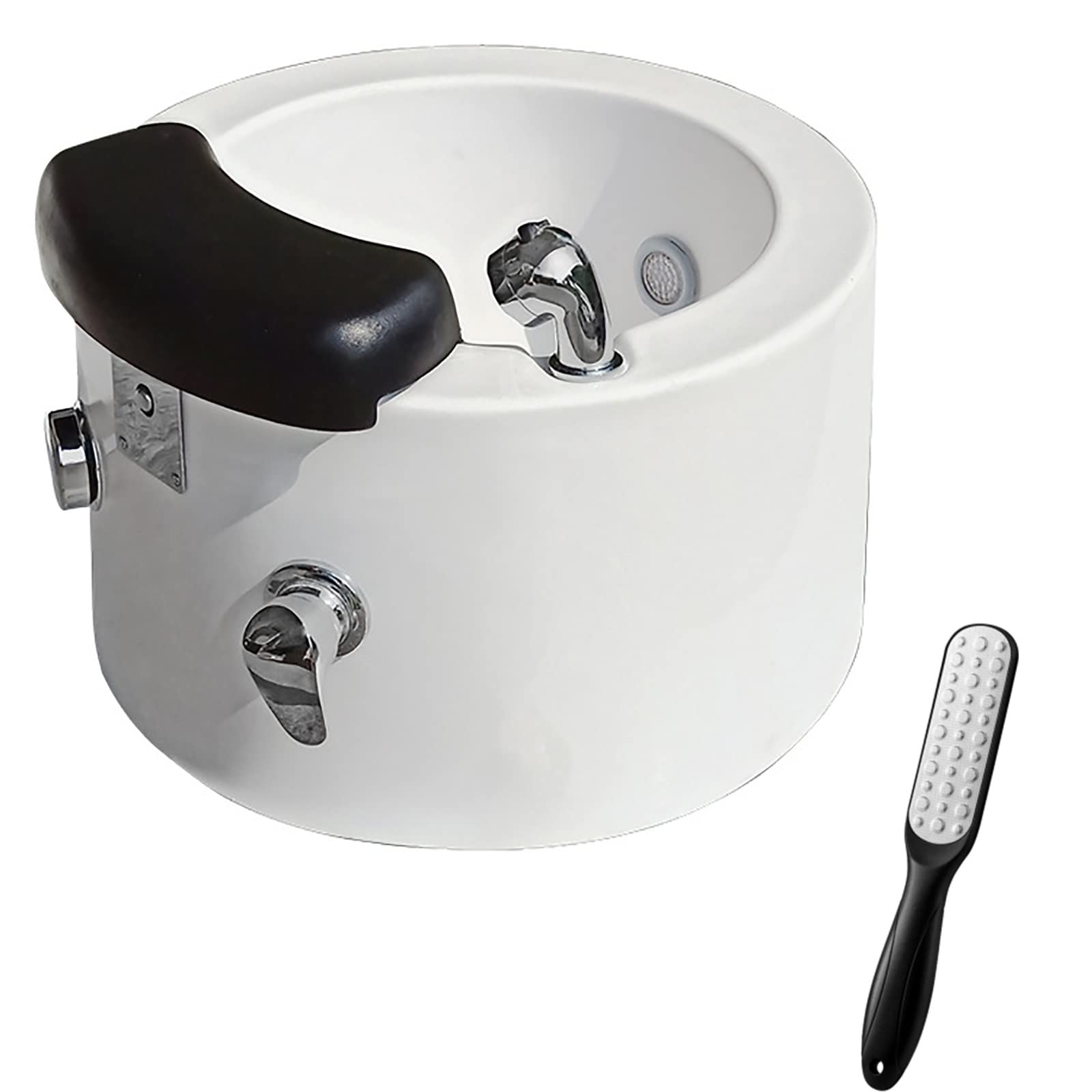 Foot Baths & Spas Feet Soaking Tub Foot Massager Round Footbath Salon Massage Equipment Pedicure Foot Spa Massage Foot Stress Relief for Fatigue and Tired Feet (Size : Bath+Pedicure)