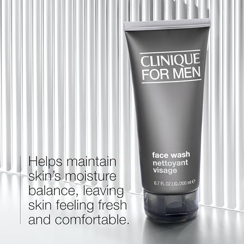 Clinique For Men™ Face Wash | Milder Gesichtsreiniger für normale bis trockene Haut mit Aloe Vera | erfrischend + sanft + feuchtigkeitsspendend, 200 ml