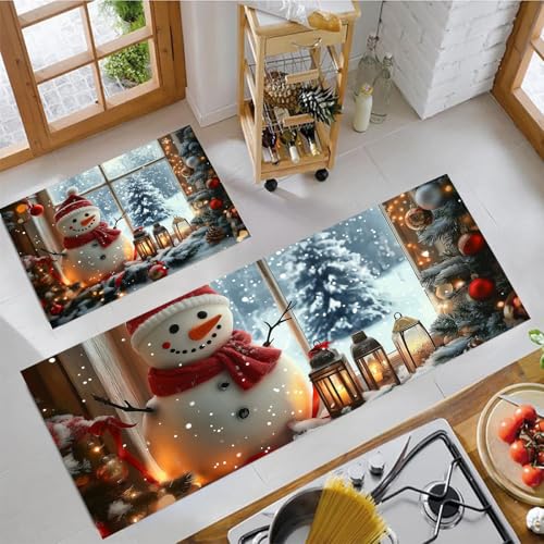 Tapis de cuisine blanc grisâtre ensemble absorbant et lavable en machine