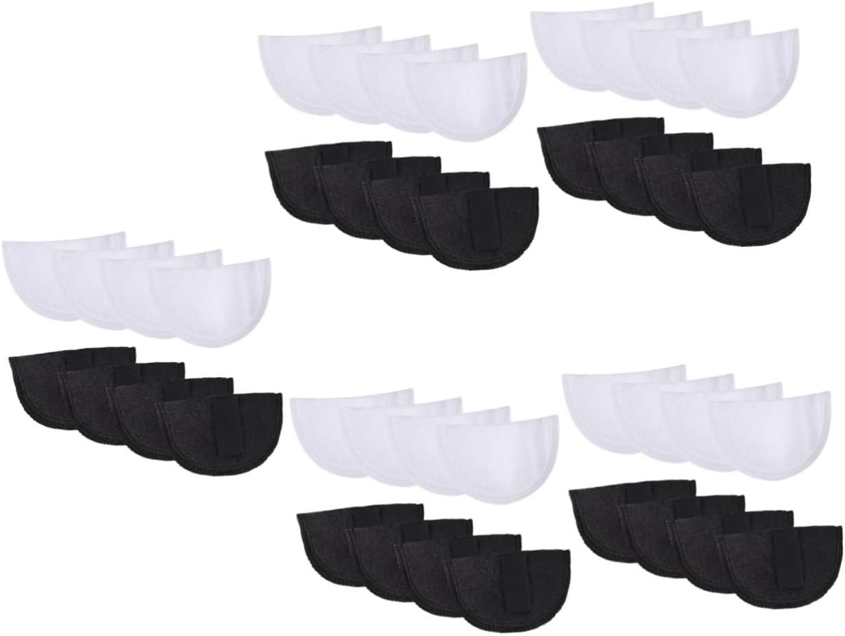 STOBOK 20pairs Self-Adhesive Sponge Shoulder Pads for Women Non-Skid Comfortable Shoulder Enhancers Washable and Reusable Low Support and Thin Design