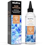 Nicpro Glass Cutting Oil 7 Oz.- Professional Glass Cutter & Bottle Cutter Lubricant for Glass Drill Bit, Mirror Cutter, Tile Cutter & Any Glass Cutting Tools