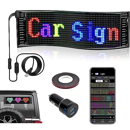 Panneau d'affichage LED de voiture programmable pour animer vos trajets