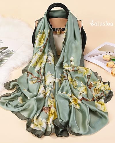 Saiusloa Dress Scarves Shawl Wraps Long Silky Scarf for Women Dressy Fashion Lightweight for Decorative Formal Evening Gowns-1005 - Thumbnail 6