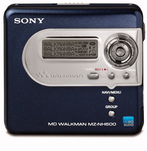 Sony MZ-NH600/L Tragbarer MiniDisc-Rekorder (Hi-MD) blau
