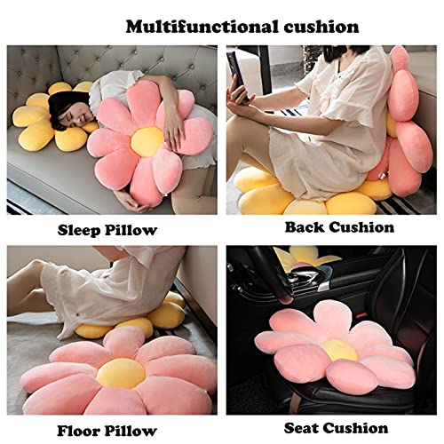 Kekeso Flower Floor Pillow Seating Cushion Daisy Flower Throw Pillow Cute Room Decor For Girls Flower Plush For Reading And Lounging Comfy Pillow (80Cm/31.49Inch, Blue)… #TOP4