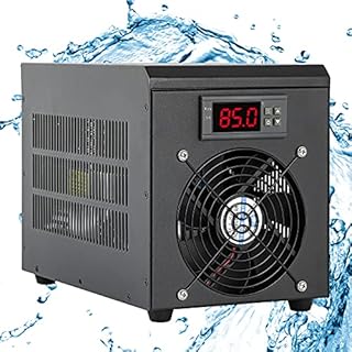 Poafamx 16gal Aquarium Chiller 60L Fish Tank Cooler Unit ℉ Quiet for Home Fish Shrimp Breeding Aquaculture with Water Pump and Pipe 110V