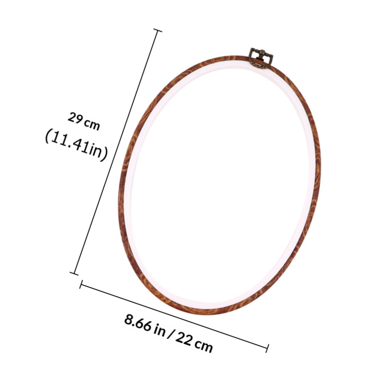 WRITWAA Aros para Bordado Pulidos y Seguros para Manos Set de 5 Redondos de Metal y Abs Ideales para Manualidades DIY y Punto de Cruz