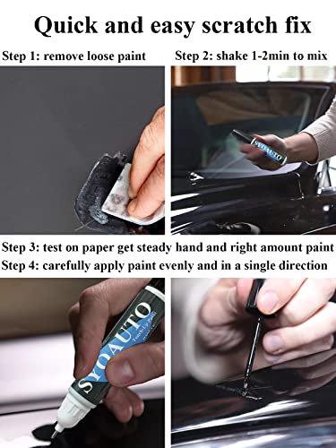 SYOAUTO Magnetic Gray 1G3 Touch Up Paint Fit for Toyota Auto Touch up Paint Scratch Repair Pen Brush and Tip 2 in 1 Magnetic Gray