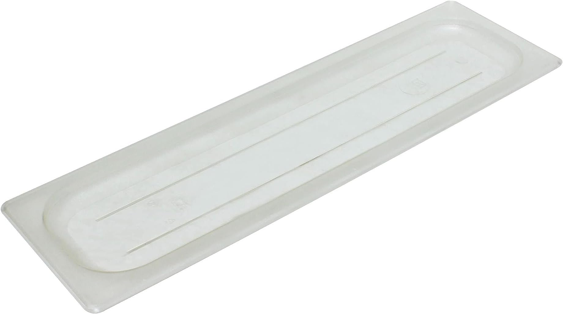 TrueCraftware- Half Size Long Solid Polycarbonate Handled Food Pan Lid Clear Color-Food Storage Container Cover Restaurant Commercial Hotel Pans Cover for Food Prep Fruits Vegetables Beans Corns