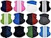 16-in-1 12PCS/8PCS/6PCS Multifunctional Headwear yoga Sports Stretchable Casual Headband Seamless Uv Solid Moisture Neckwarmer Headwrap Mask Bandana Scarf (12PCS-Fluorescent green)