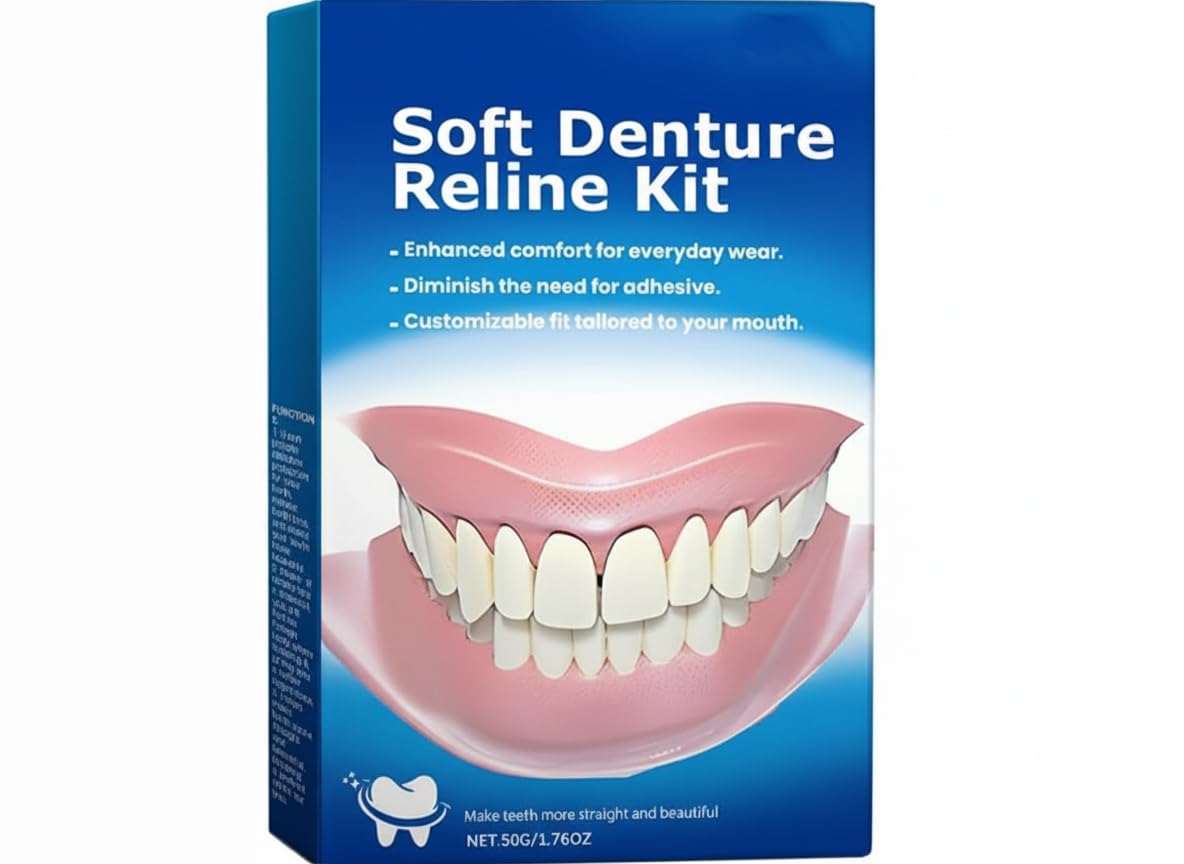 Sponsored Ad – Silicone Reline Denture Set, Soft Denture Reline Kit,Denture Silicone Reline Kit, False Teeth Set, Soft Dentures for Upper & Lower Denture, Snap on Veneers Teeth Upper & Lower, 1 Pair