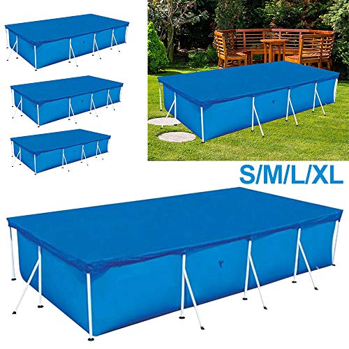 F Finec Square Pool Solar Cover Protector Rectangle, Frame Pool Cover, Swimming Pool Cover Rainproof Dust Cover (300Cmx201Cm) #TOP5