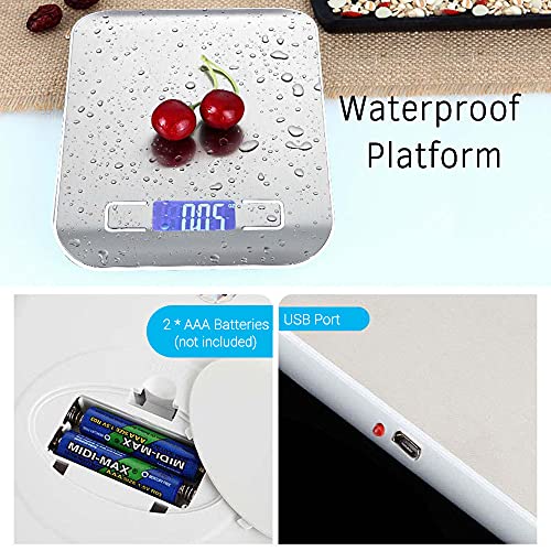 yeacher Balança digital portátil Mini Balança de cozinha digital profissional Balança eletrônica pre