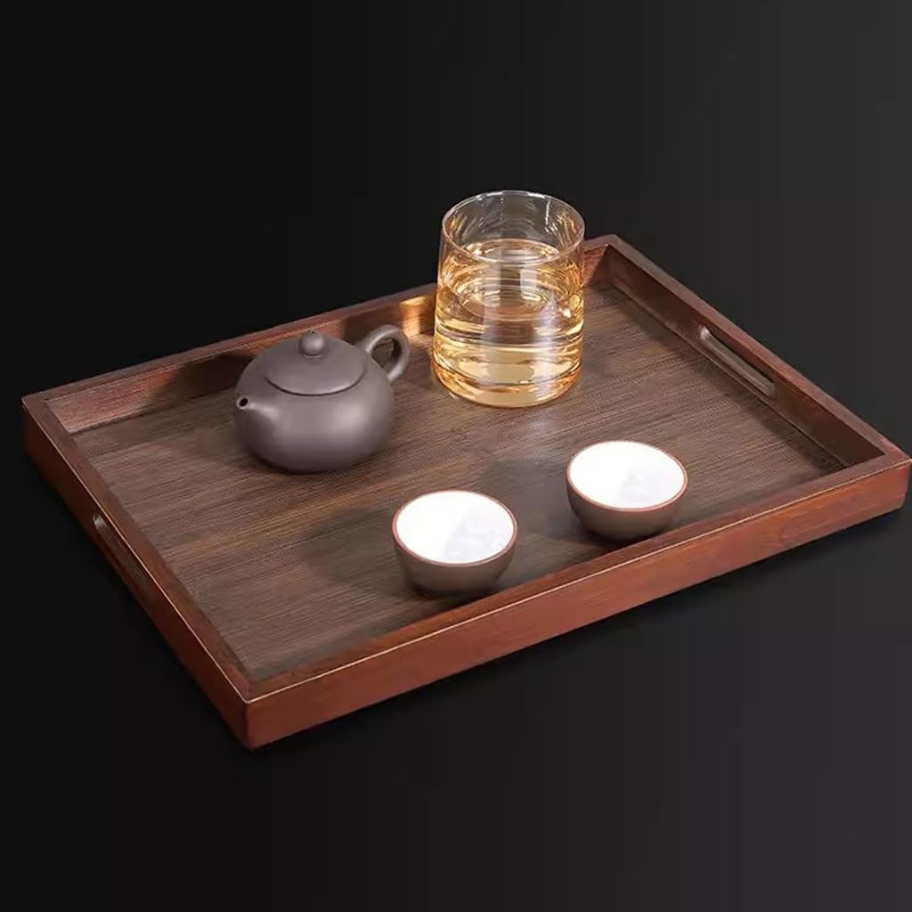Bandeja Adecuado for bandejas de Tazas de té de Interior en restaurantes y cafeterías de té, Aperitivos de té de la Tarde en casa y Platos de Frutas. Bandejas para Servir Comida(B)