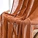 MIULEE Burnt Orange Linen Curtains 90 Inches Long 2 Panels for Bedroom Living Room, Soft Linen Textured Window Drapes Semi Sheer Light Filtering Grommet Burlap Boho Fall Rustic Terracotta Rust Decor
